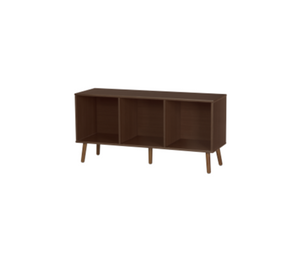 Espresso Solid Wood TV Stand with Storage Space