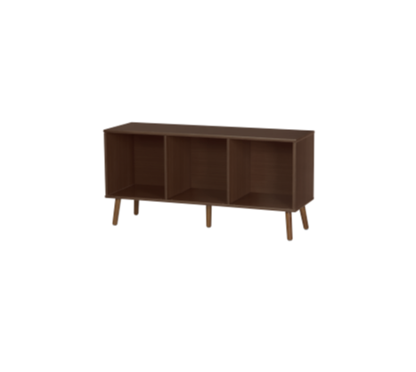 Espresso Solid Wood TV Stand with Storage Space