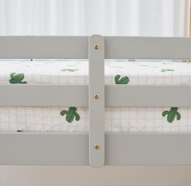 Convertible Grey Solid Wood Triple Bunk Bed