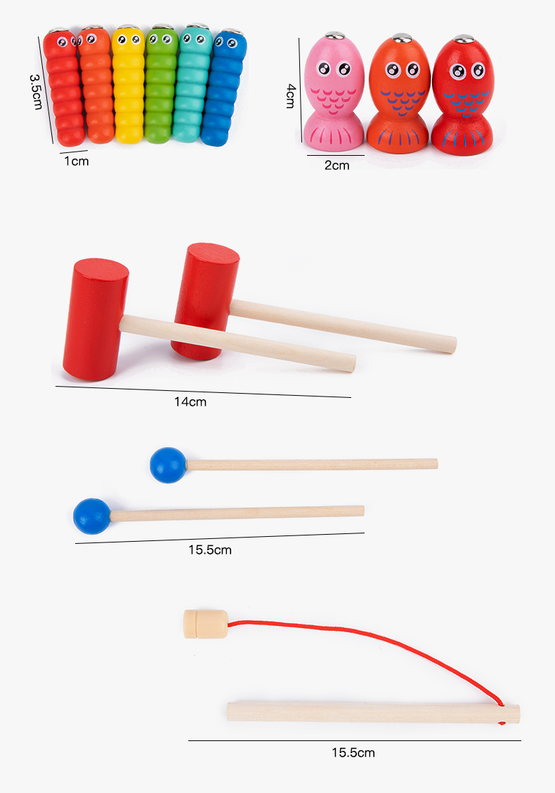 Wooden Toy Hitting Game 
