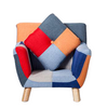 Fabric patchwork Solid Wood sofa chair for baby