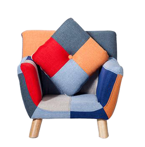 Fabric patchwork Solid Wood sofa chair for baby