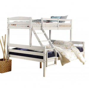 Wood Bunk Bed for 3 People