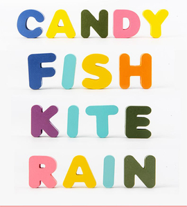 Wooden toy alphabet puzzle