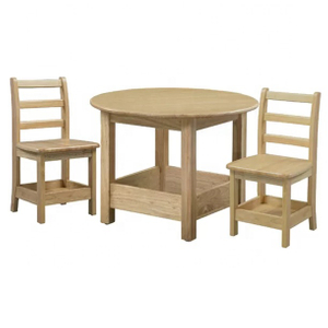 Kids' Solid Wood Dinning Table and Chair Set 