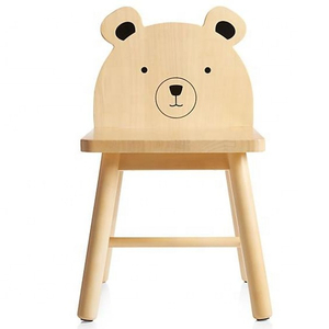 Modern Wooden Bear Animal Kids Chair