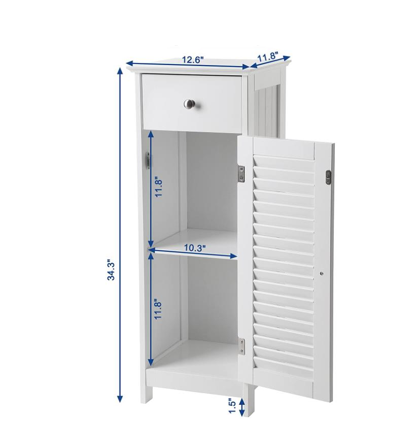 Bathroom Wood Floor Cabinet Storage Organizer