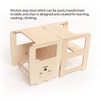 Foldable Montessori Kitchen Helper Standing Stool Tower