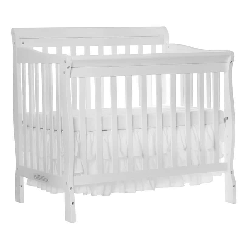 Multi Function Wood Baby Crib White And Cherry