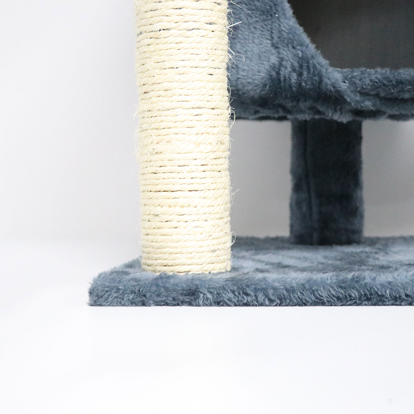 Wood Cat Tree Condo with Scratching Posts