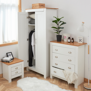 White 3 PC MDF Wood Storage Cabinet Set
