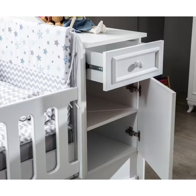 Convertible Multifunction Wooden Newborn Baby Crib Bed cot for mid east style kid Baby Cribs Wood Baby Furniture Crib 1640-5