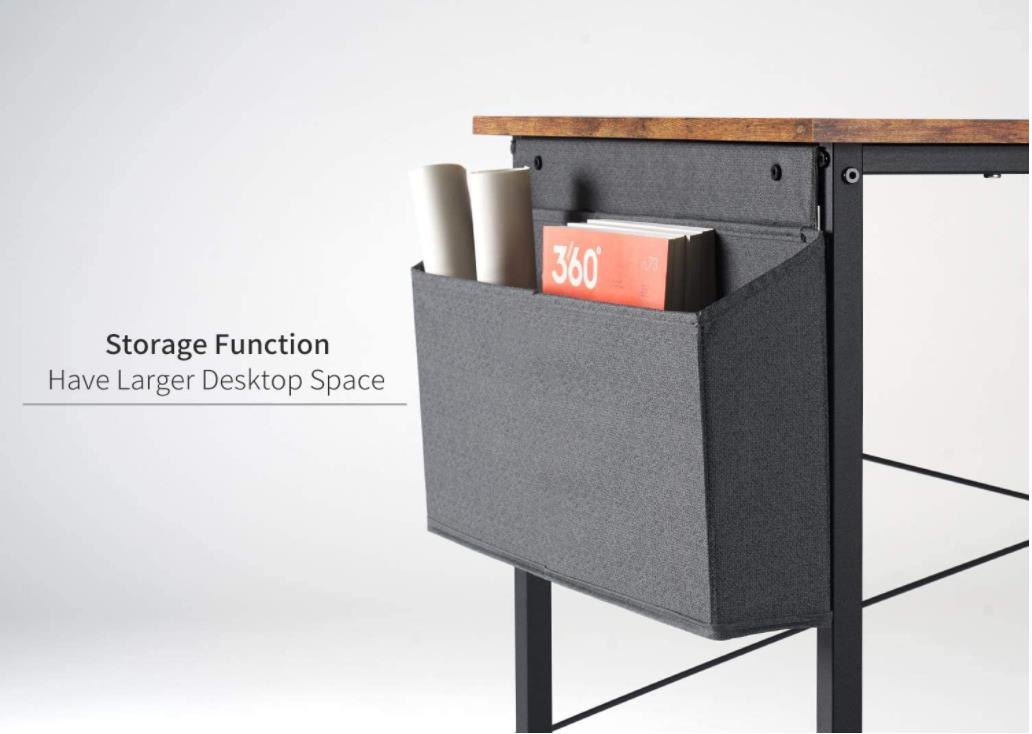 Home Wood Study Desk with Storage Bag