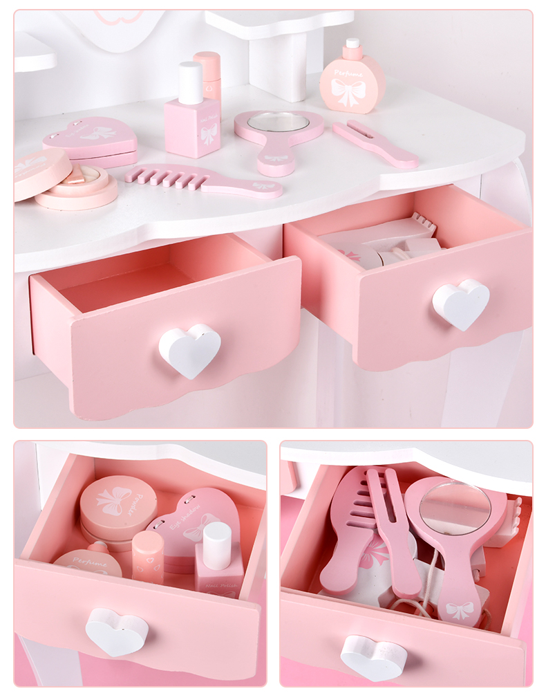 Wooden Toy Vanity Unit from China manufacturer Kindercasa Furniturings