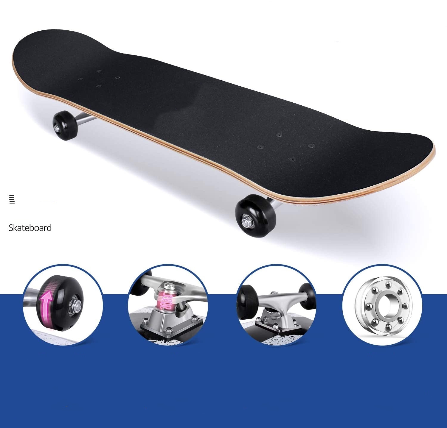 Maple Wood Skate Board for Kids from China manufacturer Kindercasa Furniturings