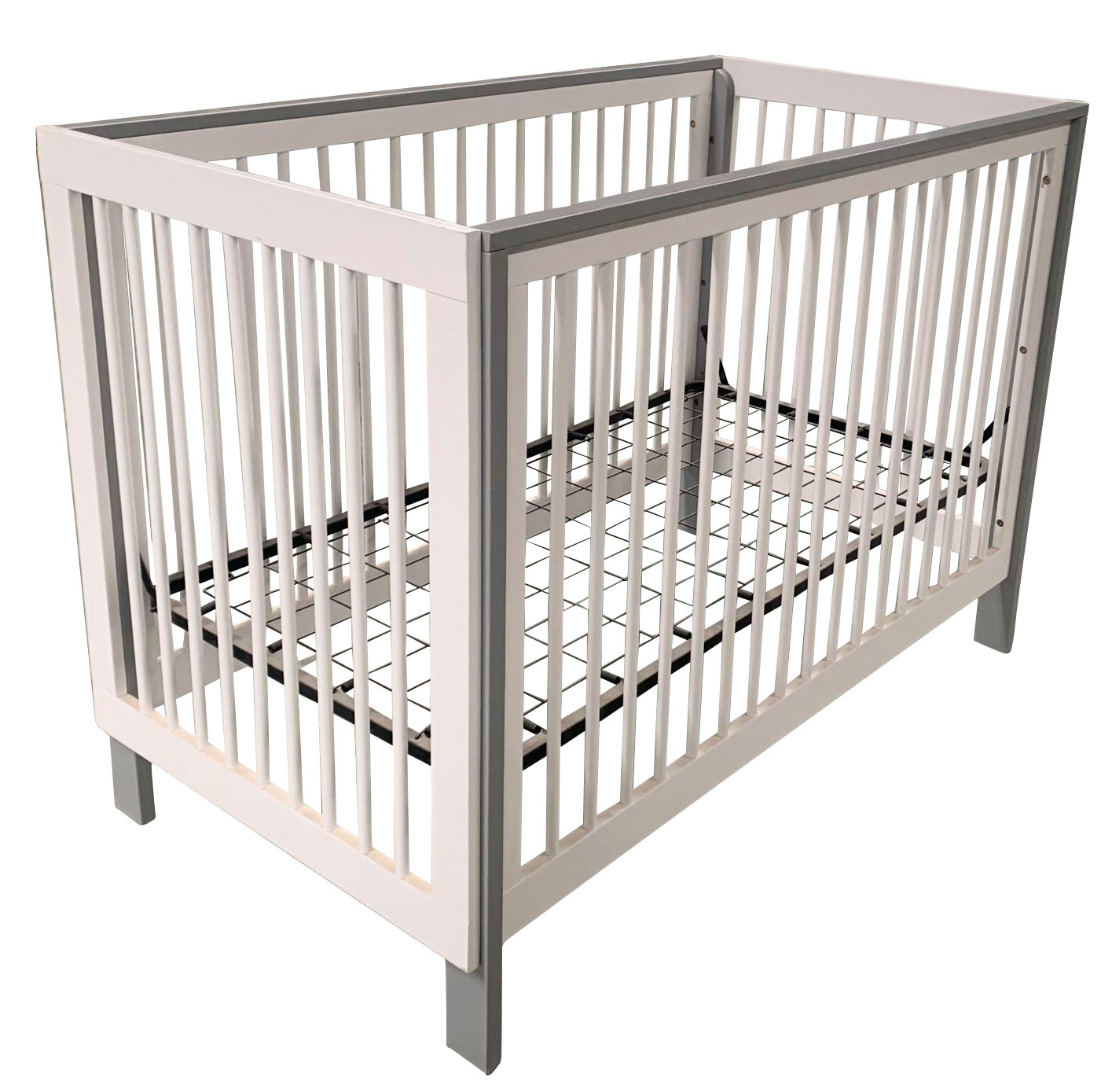 Modern Grey Wood Baby Crib from China manufacturer Kindercasa