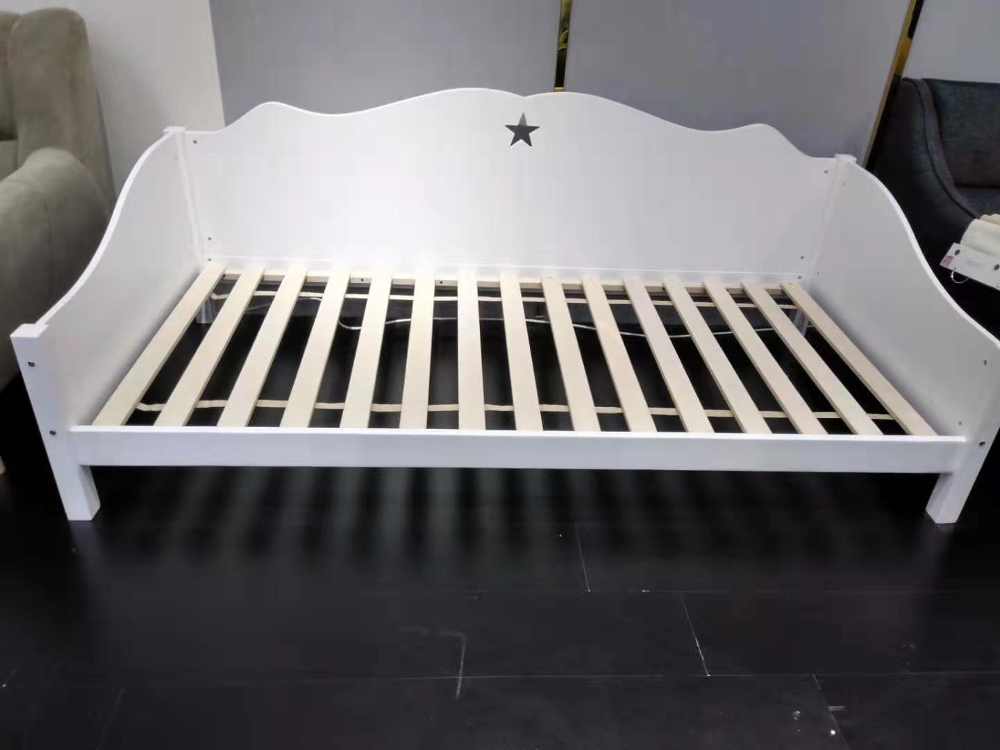 White Child Solid Wood Sofa Bed 