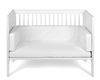 White Wooden Baby Crib with Drop Side